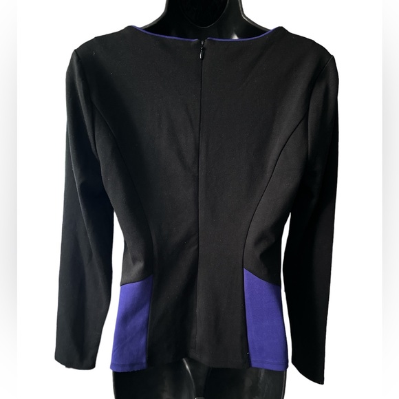 ANN TAYLOR Colorblock & Tweed Long-sleeved Top - Picture 7 of 7